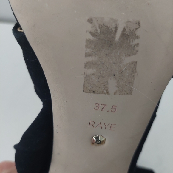 RAYE Black Heels with Ribbon Accents - Picture 5 of 9